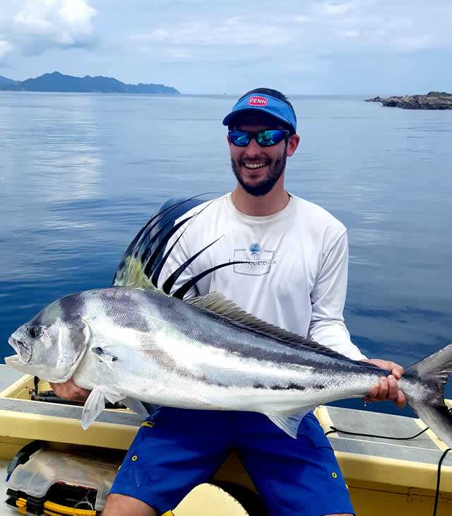 Blake Startz rooster fishing out of Las Mareas