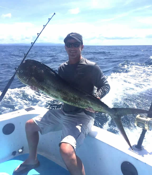 Mike Bennet fishing offshore in Guanacaste