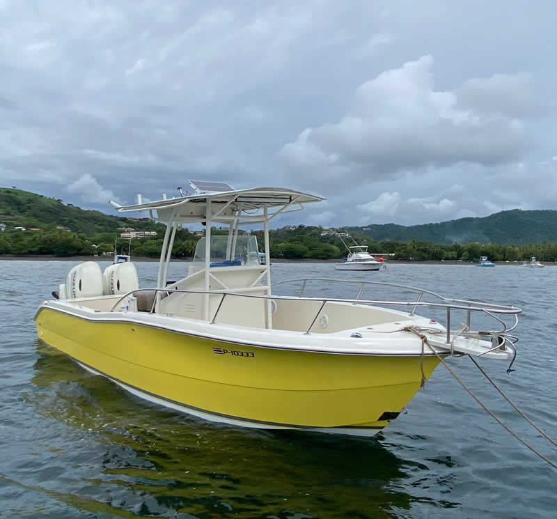 Sea Pro fishing boat at El Jobo beach Guanacaste