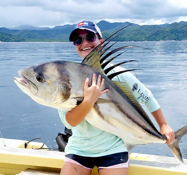 Blake Startz wife rooster fishing out of Las Mareas